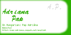 adriana pap business card
